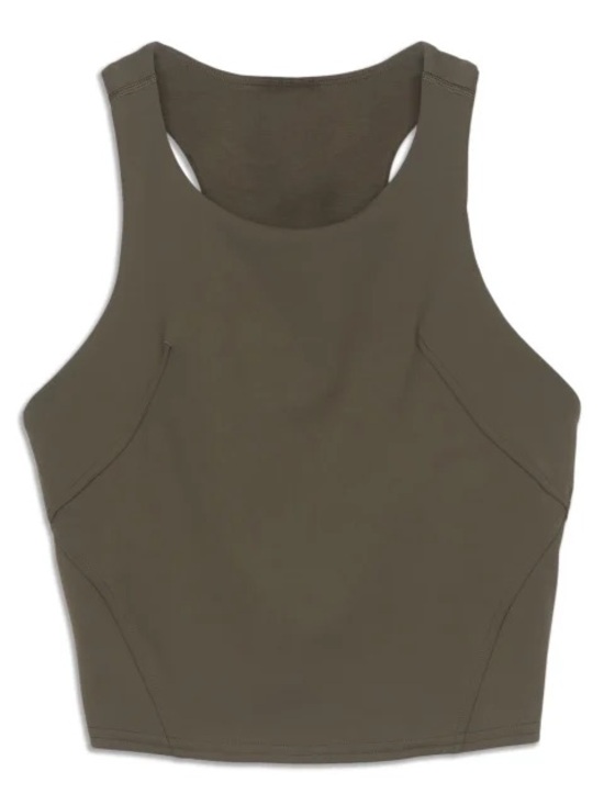lululemon athletica Tops - Lululemon Olive Wunder Train Racerback Tank Size 4 Everlux B/C Cups Bra